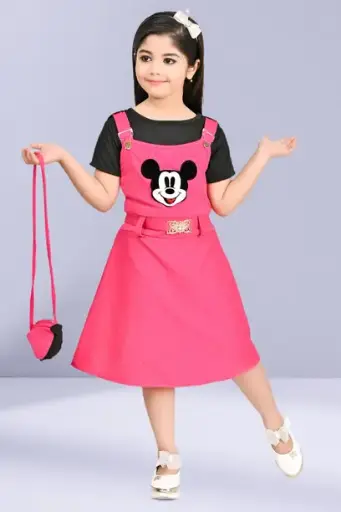 Mickey Girls Midi/Knee Length Casual Dress  