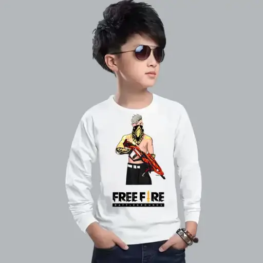 Boys Printed Polyester Regular T Shirt  